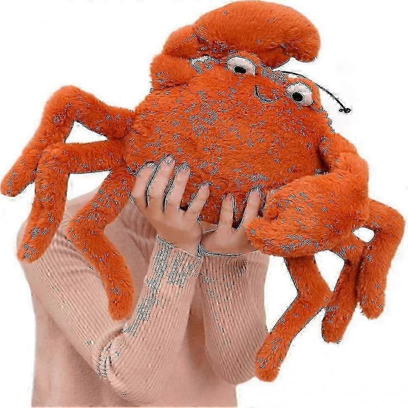 New Plush Crab Hugging Pillows Soft Stuffed Sea Life Crab Toy Huggable Red Crab Cute Plushie 11.8"