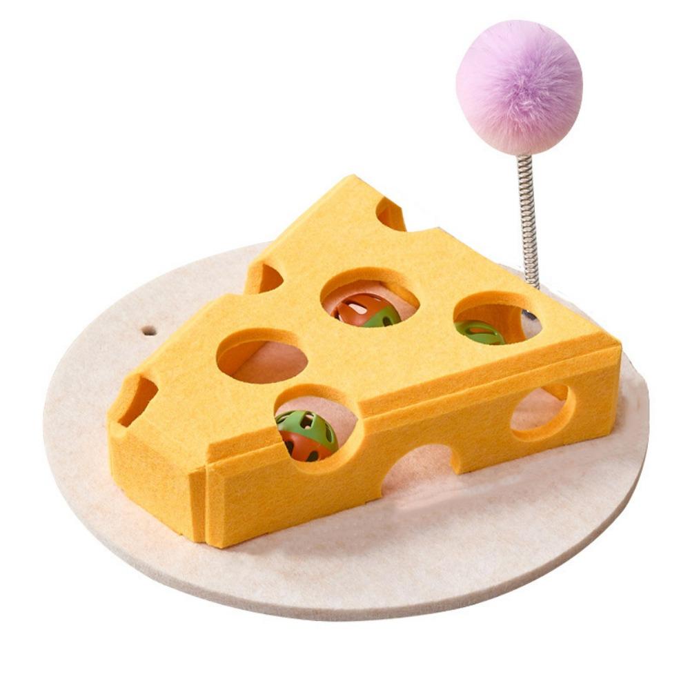 Felt Cat Puzzle Toy Interactive Cat Hole Digging Toy Funny Teasing Cat Box Educational