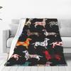 Dachshund Dog Blanket Cozy Soft Flannel Throw Blankets for Dog Lovers for Sofa Bedding Kids Adults