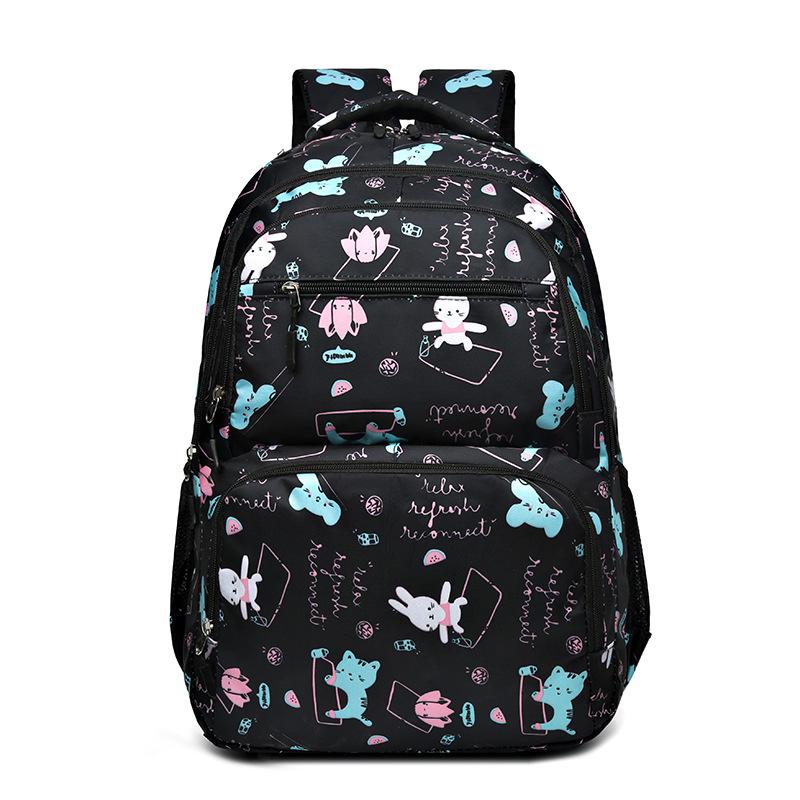 New Schoolbag, Primary School Children's Girls' Fashion Backpack, Lightweight Burden Reduction Spine Backpack