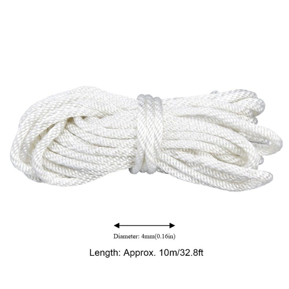 White Pull Cord Nylon Starter Rope Durable Recoil Starter Rope for GX160 Recoil Starter Chain Saw