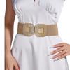 Style Wide Leather Belt For Women With Adjustable Metal Hook Buckle For Coat And Dress