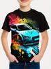 Boy T Shirt Racing Cars Print Boys T Shirts Kids Clothes Fashion Children Top Short Sleeve Child T-Shirt Casual Baby Boy Clothes