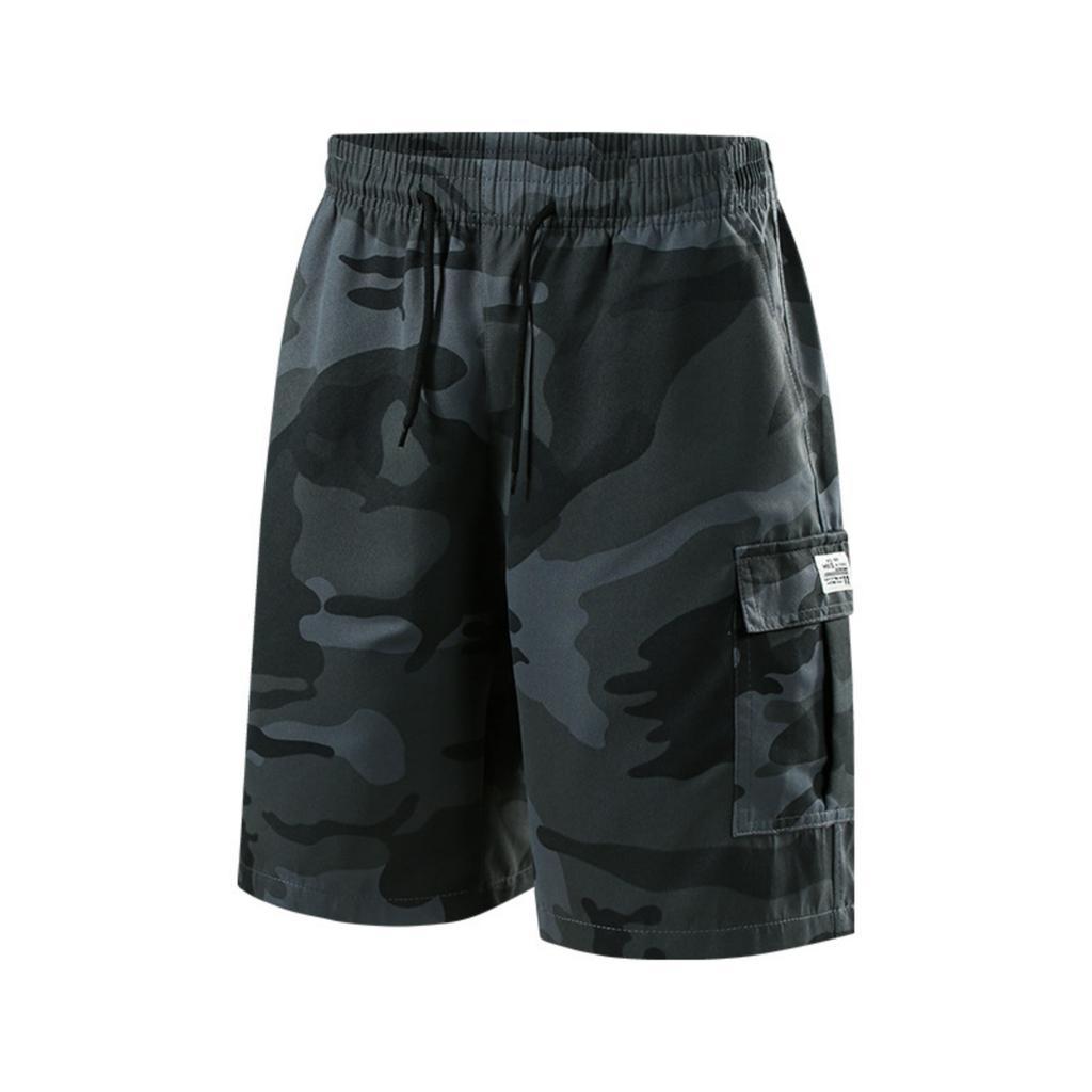 Men's Quick-Dry Camouflage Cargo Shorts, Sports Casual Fitness Running 5-Inch Bottoms