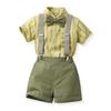 Children Boys Summer Short-Sleeved Shirts  And Shorts  Casual Two Piece
