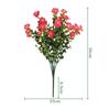Multicolor Simulation Flower Silk Petals Faux Flower  Desktop Ornament