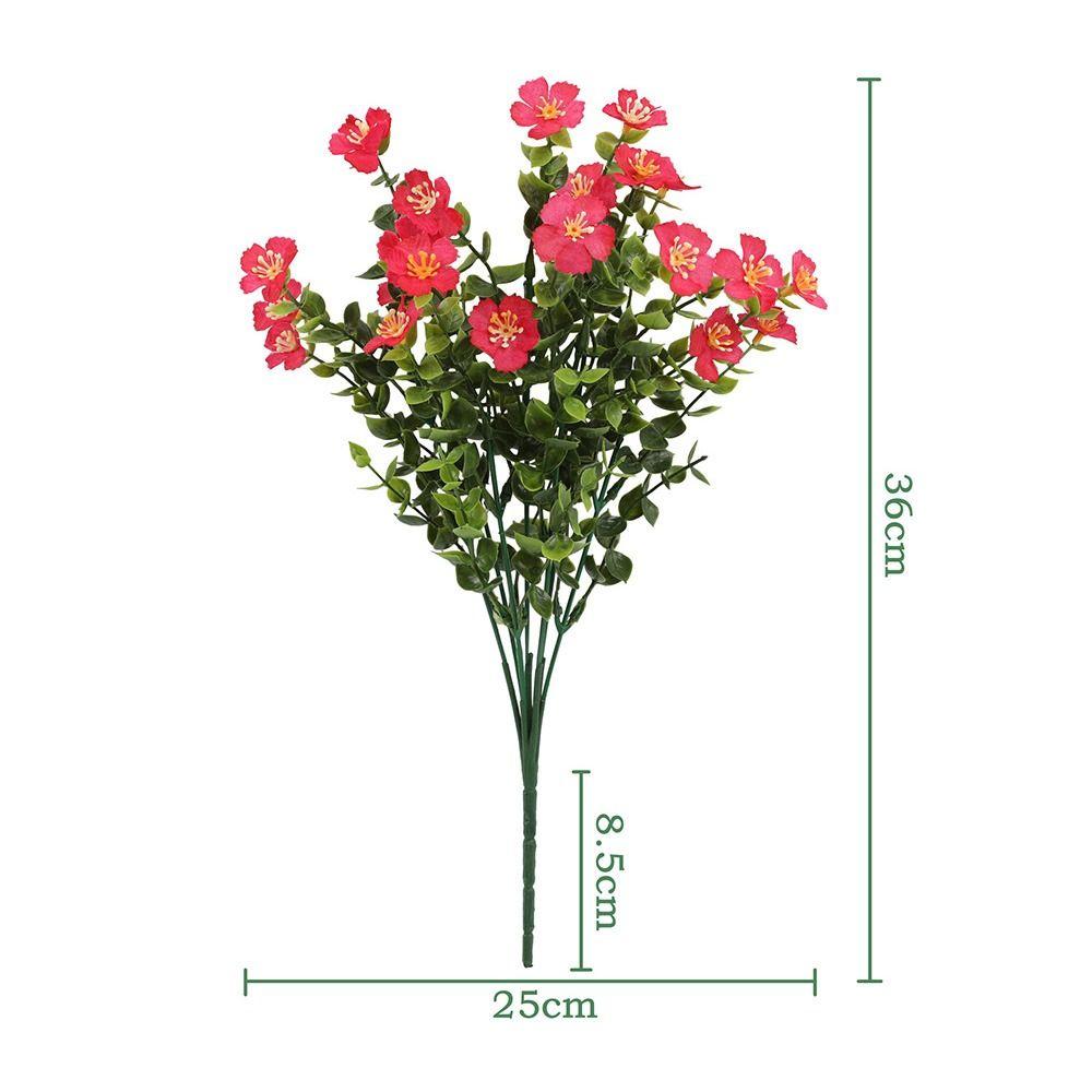 Multicolor Simulation Flower Silk Petals Faux Flower Desktop Ornament