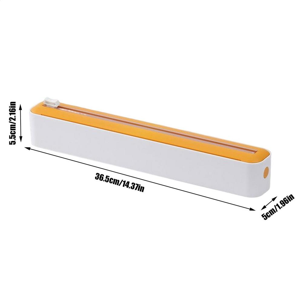 

Магнитный многоразовый диспенсер для пластиковой пленки с резаком, оловянный диспенсер для алюминиевой фольги, резак для пленки, диспенсер для обертывания, кухонный инструмент жёлтый