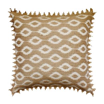 Kissenbezüge Beige Wurfkissenbezüge Jute Jutespitze & Ikat Wurfkissen für Couch Geometrisch Zeitgenössischer Stil Ostern - Tatami