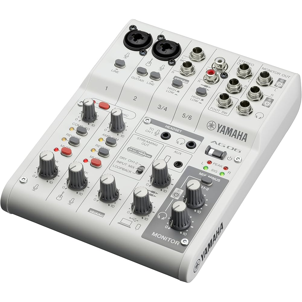 YAMAHA (YAMAHA) Live Streaming Mixer 6 Channel White AG06MK2 W