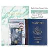 Marble Leather PU Passport Holder Wallet with Single Pocket Stitching