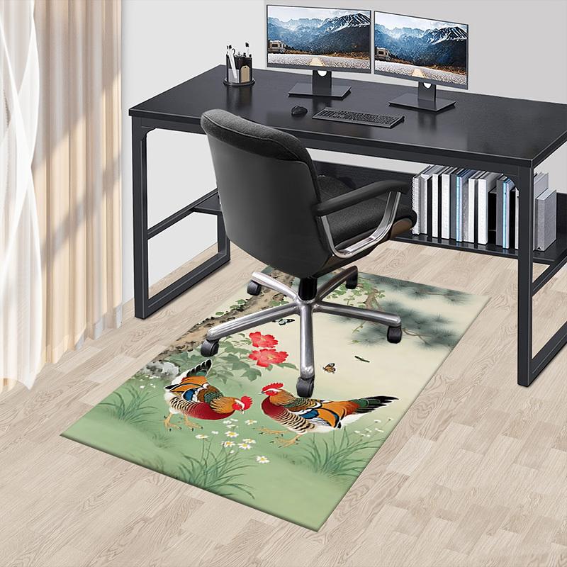 1PC Rooster Butterfly Extra Large Non-Slip Floor carpet, Office, family, bedroom, Studio - Large Area Rug,Longlasting Material-K0325