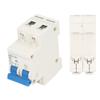 Circuit Breaker Mini 2P MCB DIN Rail Mount 6000A Breaking Capacity 400V 6A for Home Office