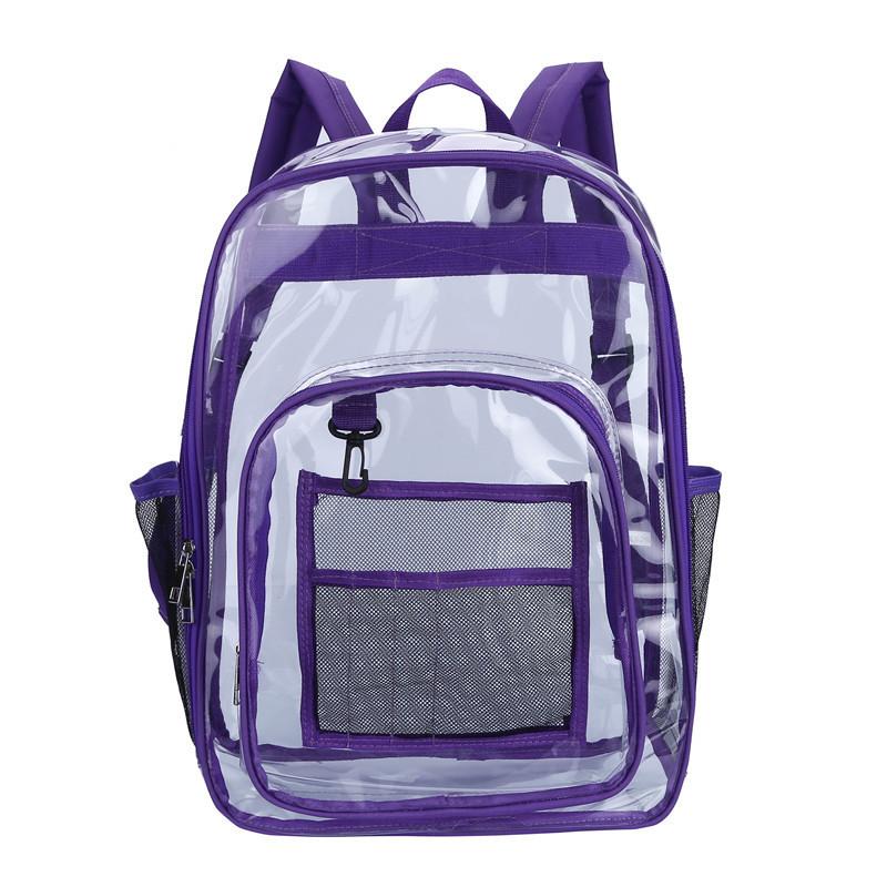 Transparent Jelly Bag Male High School College Student PVC Schoolbag Female 2025 New Backpack Large Capacity Waterproof Backpack