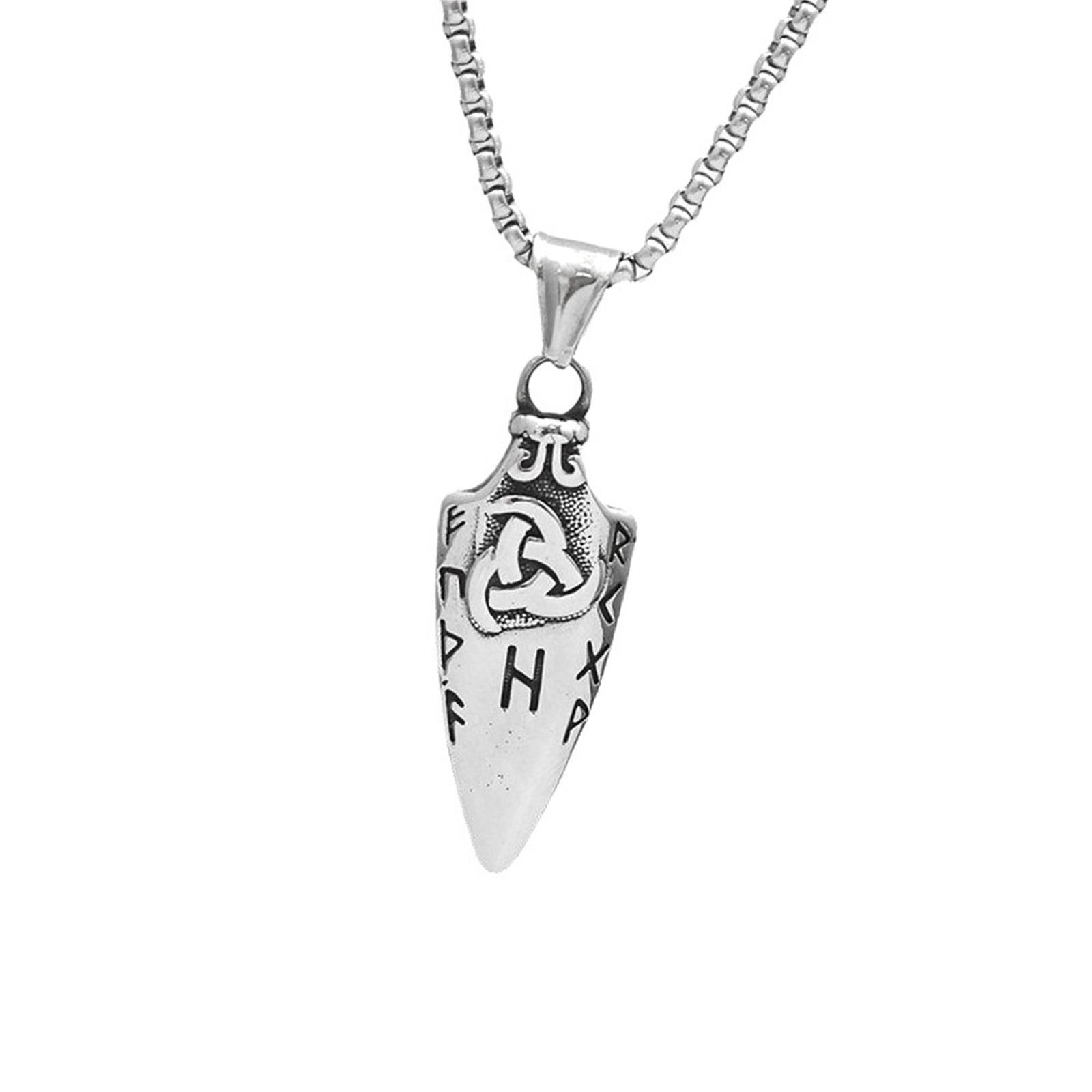 

Мифология Подвеска-стрела викингов Ожерелье Длинная подвеска-буква Цепочка на шею Ювелирные изделия для мужчин Аксессуары из нержавеющей стали