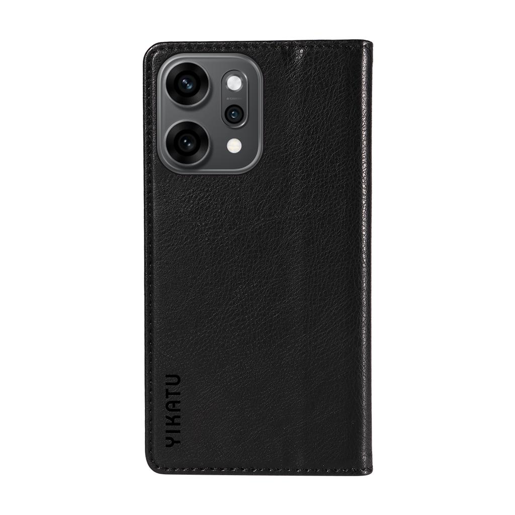 For Oppo Reno14 Pro 5G (China)/Oppo Reno14 Pro 5G (Global) Wallet Case YIKATU YK-006 Magnetic Closure Leather Phone Cover Litchi Texture