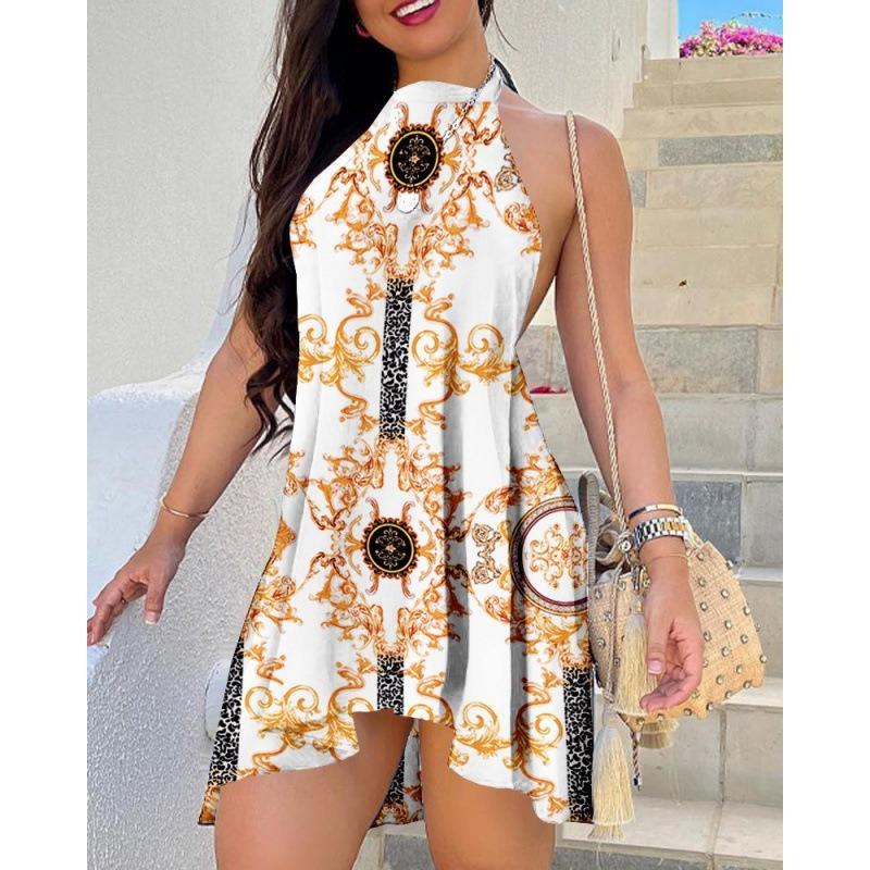 IHUASU Fashion Sleeveless Casual Dresses