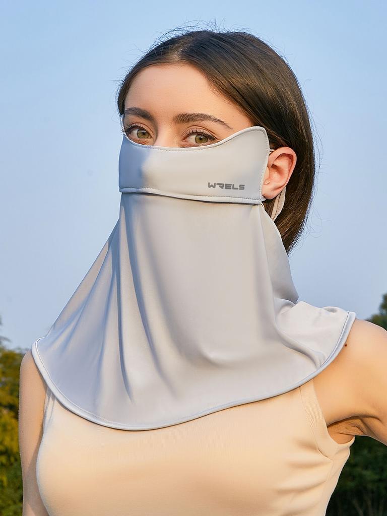 WRELS Ice Silk Sunscreen Face Shield Neck Guard Female Sunshade Breathable Face Eye Corner Outdoor Travel Driving UV Protection