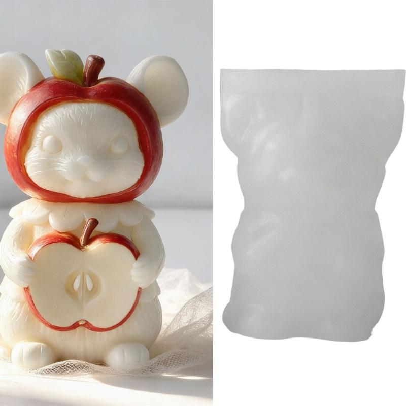 Stereoscopic Mouse Candle Making Silicone Mold Food Safe Easily Release Perfect For DIY Enthusiasts Gift Crafting