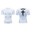 Anime Summer Men's Printed Tight Short Sleeve Fitness Training T-shirt Breathable Quick Drying Sports T-shirt