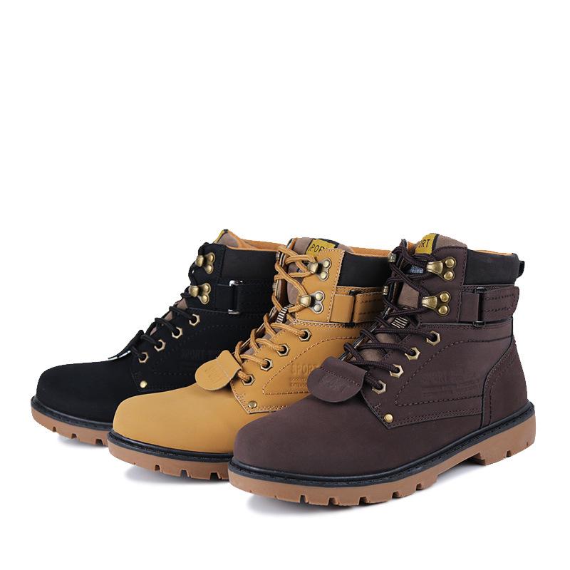 Winter Men's Fashion Warm Boots Large Size Plus Velvet Travel Shoes Outdoor Casual Shoes