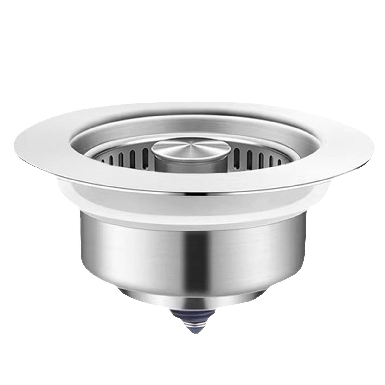 

Кухонная раковина из нержавеющей стали, слив для раковины нажимного типа, пробка для слива, фильтр, универсальный донный клапан One Size