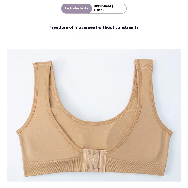 Large Size Women's Shockproof Sports Bra Gathered and Comfortable Rear Buckle Adjustable Yoga Fitness Underwear