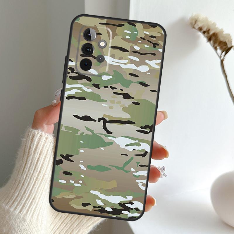 Militär Tarnmuster Hülle Für Samsung Galaxy A16 A26 A36 A56 A55 A35 A15 A54 A34 A14 A52 A32 A12 A13 A33 A53 A17