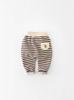 Spring Newborn Cartoon Pants - Unisex Korean Style Striped Casual Wear