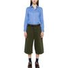 Polo Ralph Lauren Solid Point Collar Long Sleeve Shirt Women tops Blue 211970730-006
