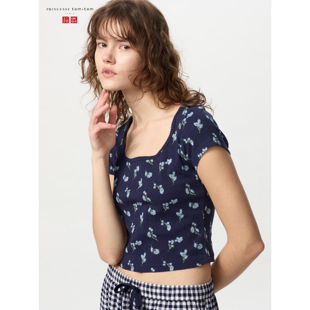 Uniqlo Japan Point Tail Square Neck Tee