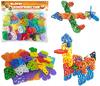 Creative Colorful Snowball Construction Blocks Set 82 Pieces For Children