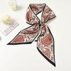 Silk Scarf: Long, Narrow, High-End Print for Spring and Summer - Versatile as Shirt Ribbon, Belt, or Hair Tie.