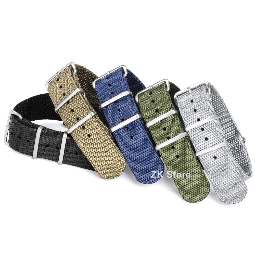 premium Quality Nylon Watch Strap 20mm 22mm Bands for Seiko Military Sport Woven Bracelet Men's Wristband Belt Watch Accessories