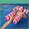 New Arrival Striped Inflatable Water Bed Floating Mat In Various Sizes And Colors