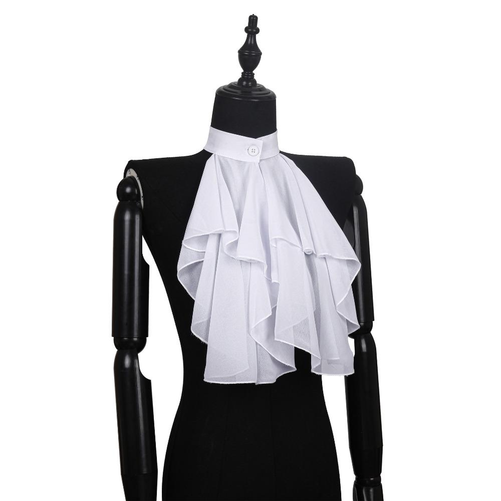 Renaissance Ruff Collar - Elegant White Detachable Neck Piece for Costumes & Historical Reenactment