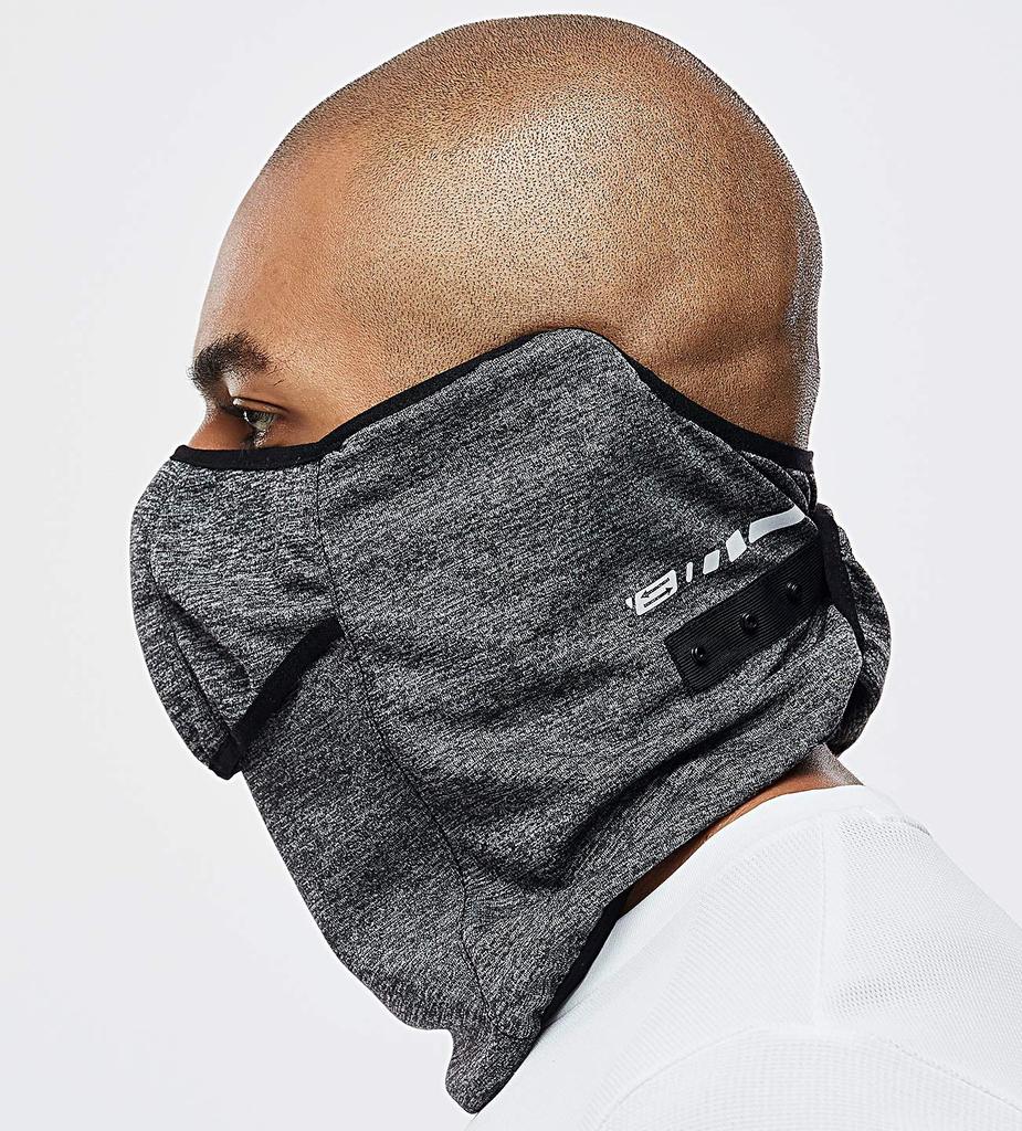 TARO WORKS Cycling Face Cover, Neck Guard, Mouth Opening, Size Adjustable, Unisex, Black