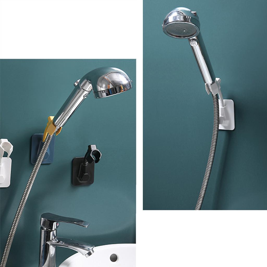 Handbrausehalter Duschkopf Sprinklerhalterung Unterstützung Stanzfrei für BadezimmerBlau und Gelb