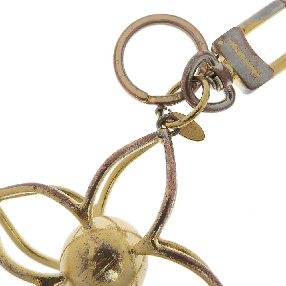 LOUIS VUITTON LV Sphere key ring M61024 charm Plated Gold unisex Used