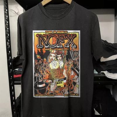 HEISS! Nofx Punk In Drublic Campanelli Stadium Brockton Schwarzes Heavy Cotton T-Shirt