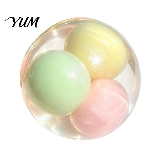 Squishy Stress Ball Layered Crunchy Squeeze Ball, Rainbow Relief Fidget Toy for Desk, Soft Rubber Toys Kids Sensory Adults Kids, Portable with