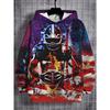 Men's Trendy Street Hooded Sweatshirt with Printed Design, Featuring a Hood Strap. Suitable for Daily Outings and Casual Gatherings.
