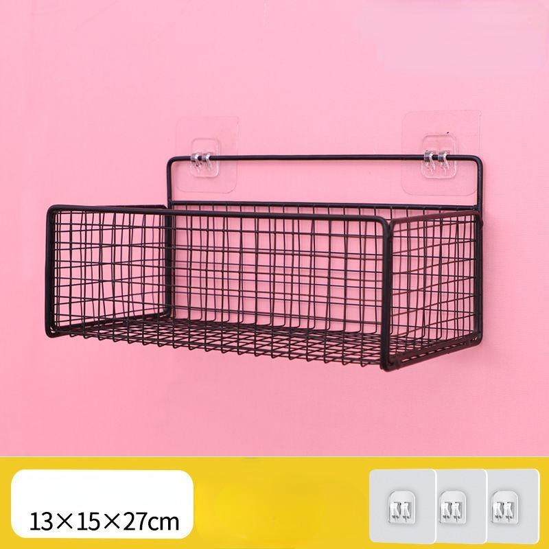 

Органайзер для ванной комнаты, многофункциональный органайзер для туалетных принадлежностей без перфорации, полка для ванной комнаты, ванная комната, кухня, настенное крепление, стеллаж для хранения S чёрный