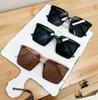 New Vintage Square Oversized Sunglasses Women Men Brand Designer Transparent Gradient Sun Glasses Big Frame Eyewear UV400