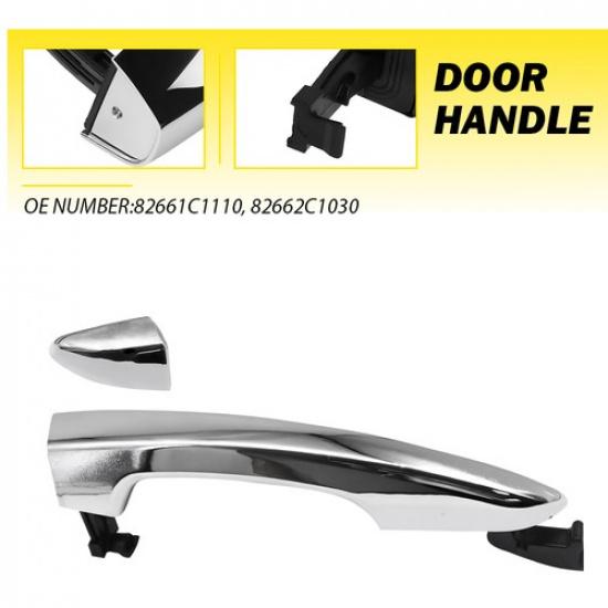 Exterior Door Handles Front Passenger Side Chrome For Sonata Hyundai 2015- K