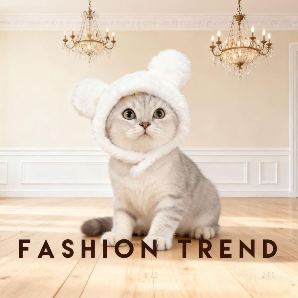 Maltese white goose hood Taiyaki cat hood pet hat small dog cute funny hat