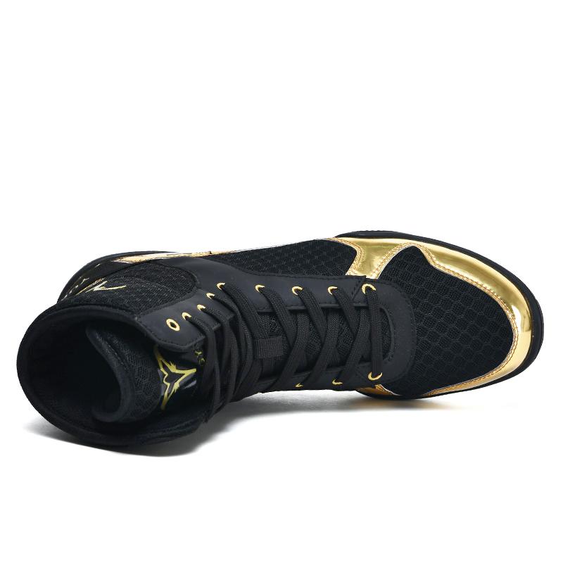 Men Non-Slip Boxing Shoes Comfortable Original Wrestling Shoes Top Quality Equipment High Ankle Training Breathable Outdoor