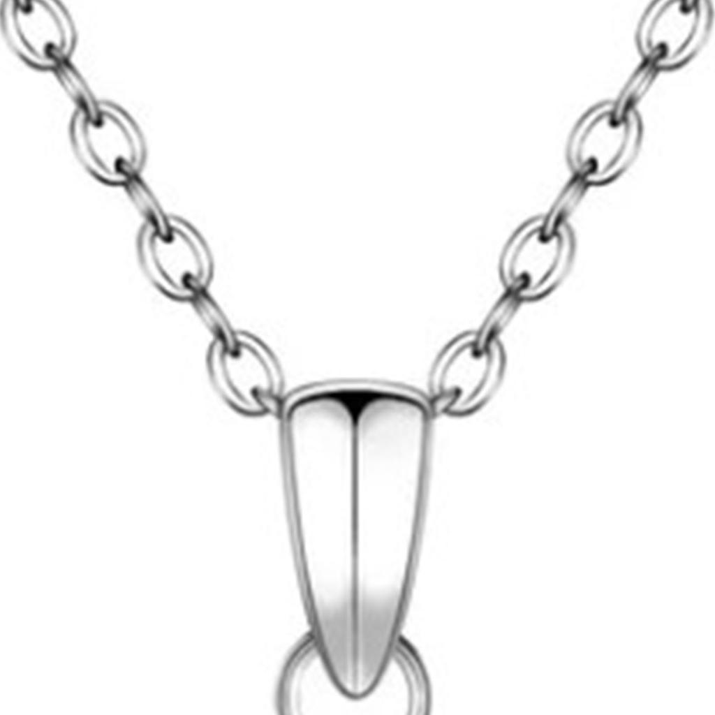 Necklace B Letter Design Fashionable Style Titanium Steel Rhinestones Jewelry Necklace for Daily Use