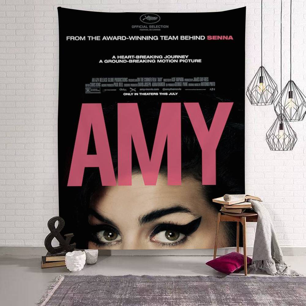 Amy WWinehouse Music Singer Movie Tapestry Art Printing Japanese Wall Tapestry Anime Wall Hanging Home Decor