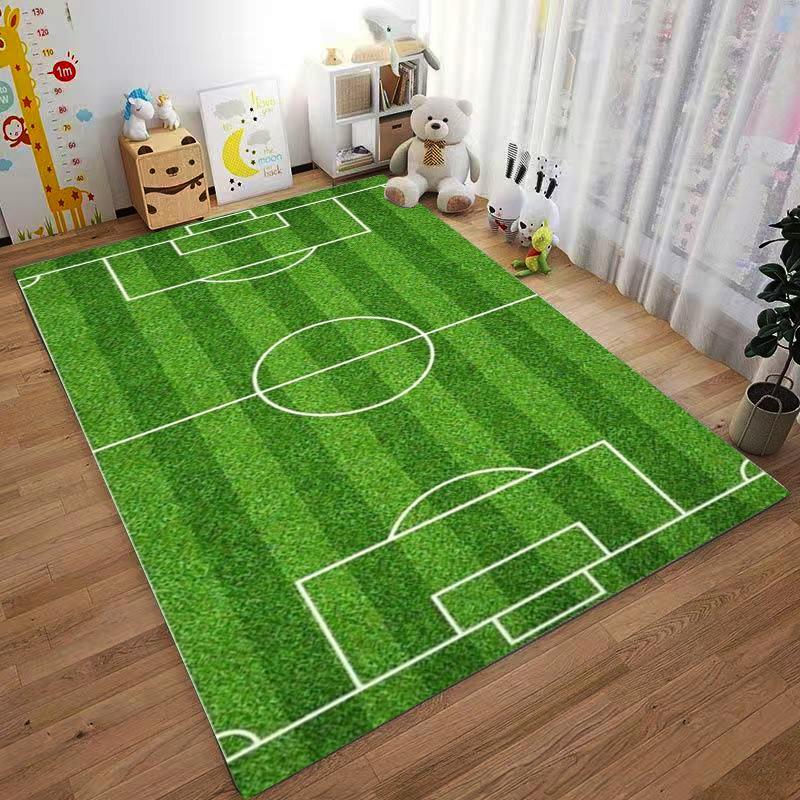 Soccer Field Pattern Carpet for Bedroom or Living Room Decor Rug Suitable for use as an anti-slip for living room bedroom sofas